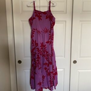 Purple Flower Maxi Dress